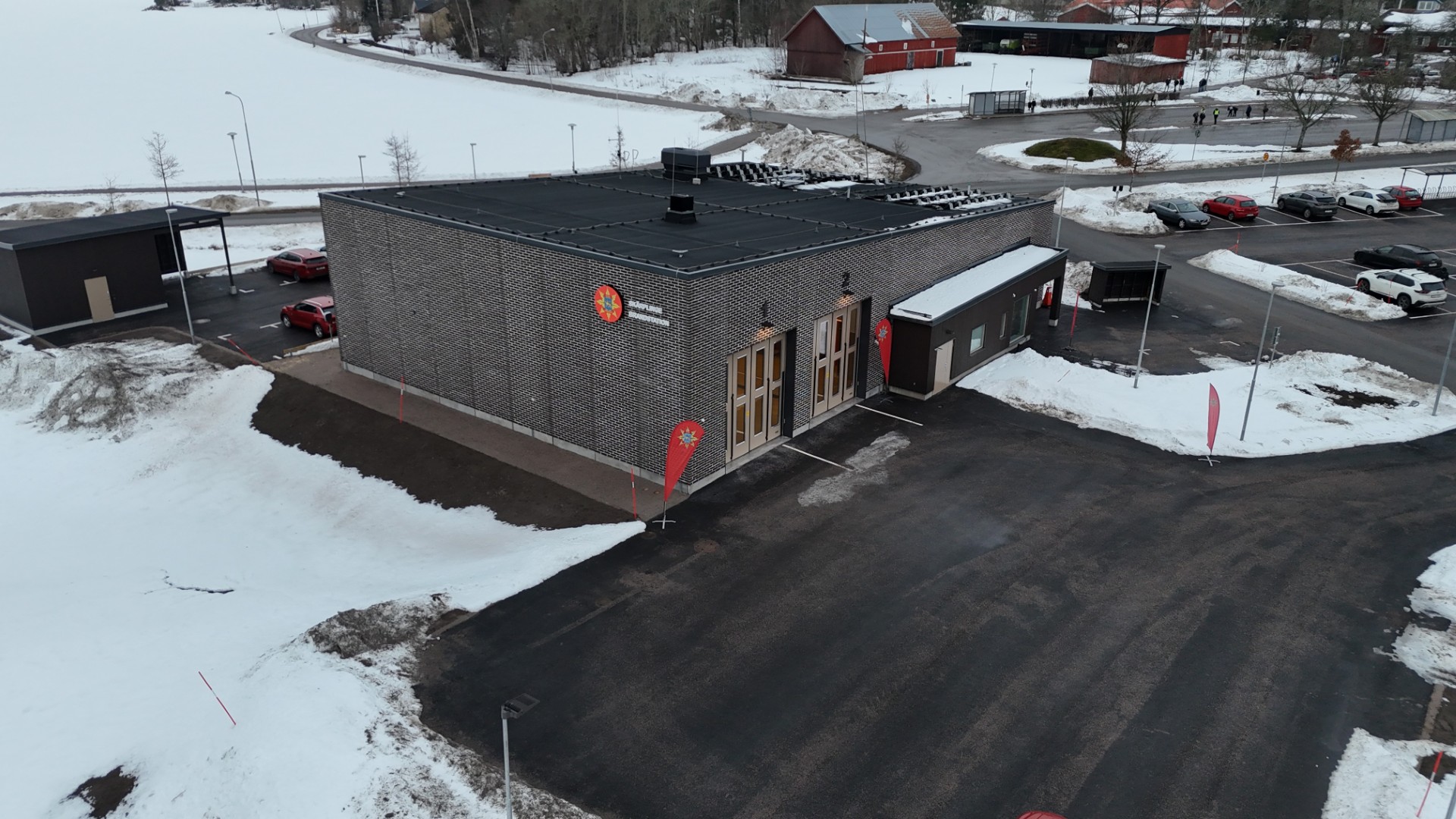 Skärplinge brandstation sett från ovan