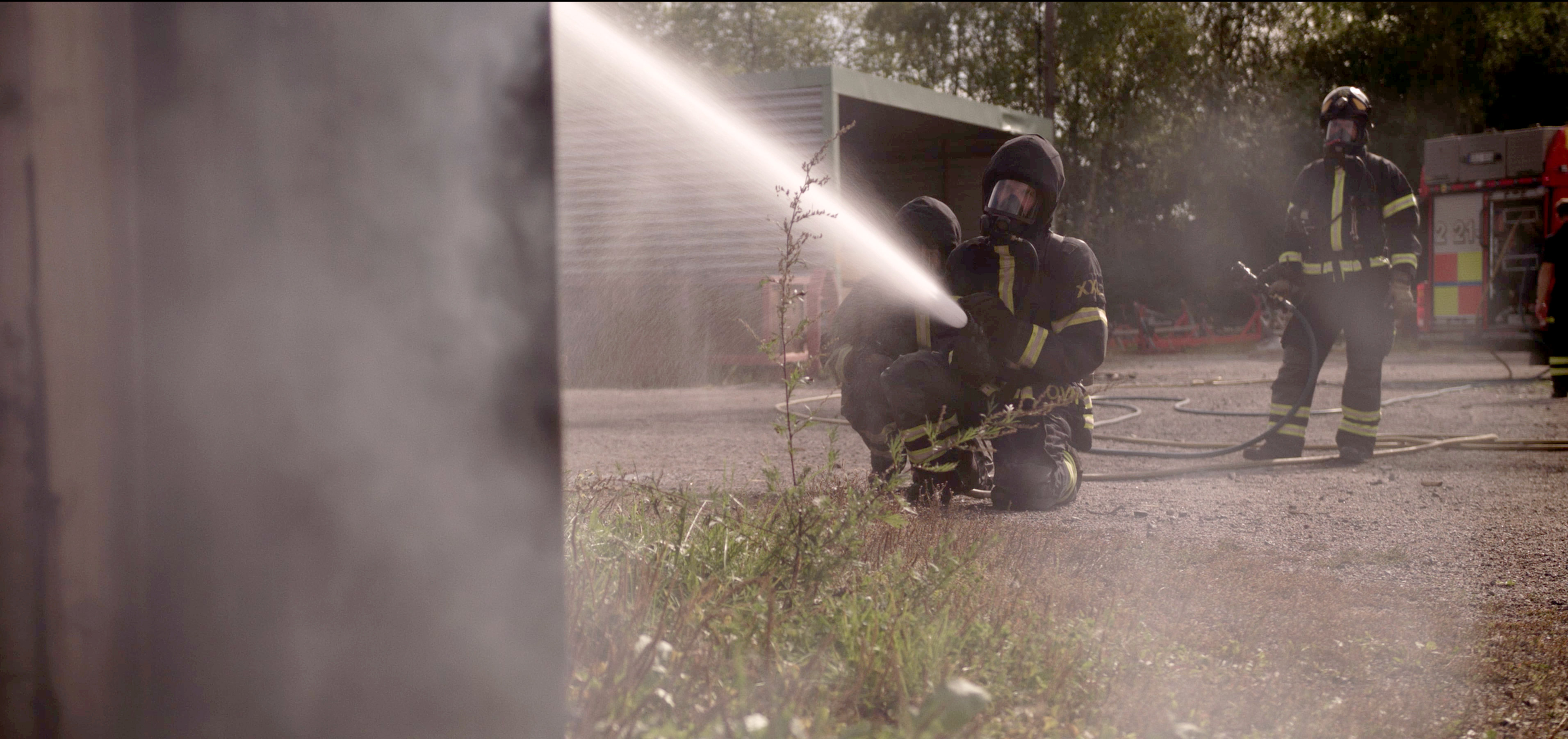 Övning Uppsala brandförsvar.